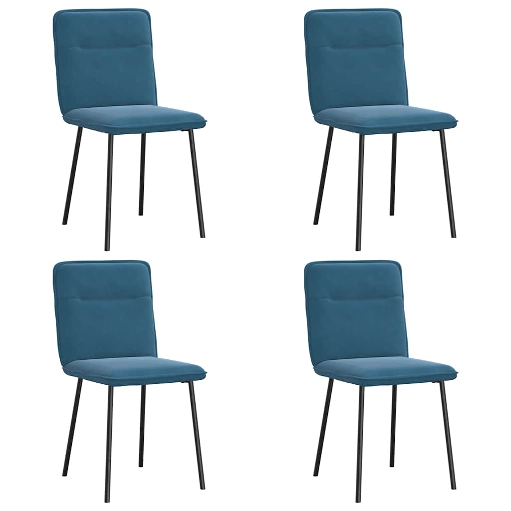 spisebordsstole 4 stk. velour blå