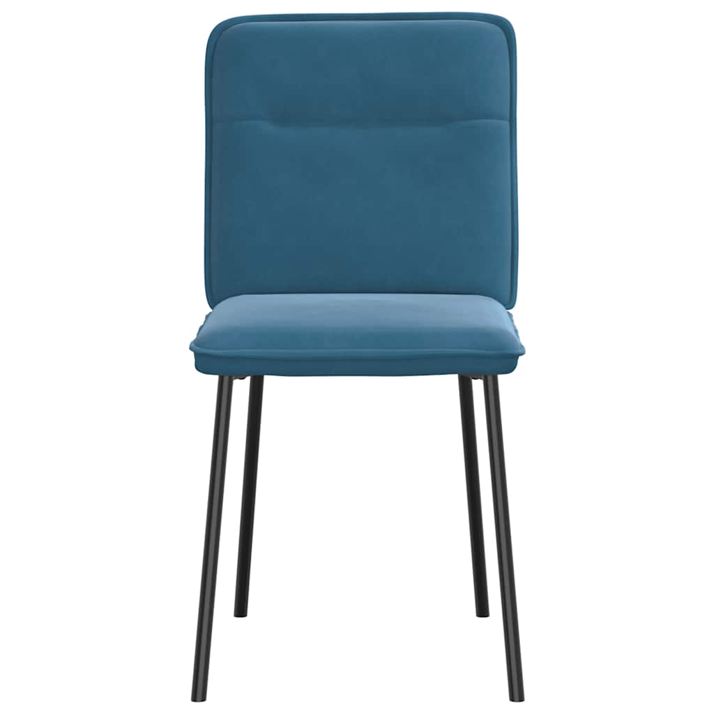spisebordsstole 4 stk. velour blå