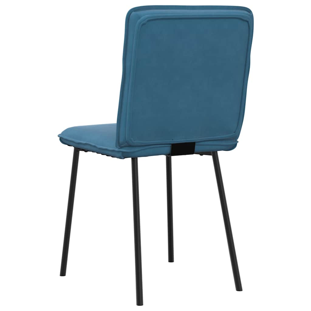 spisebordsstole 4 stk. velour blå
