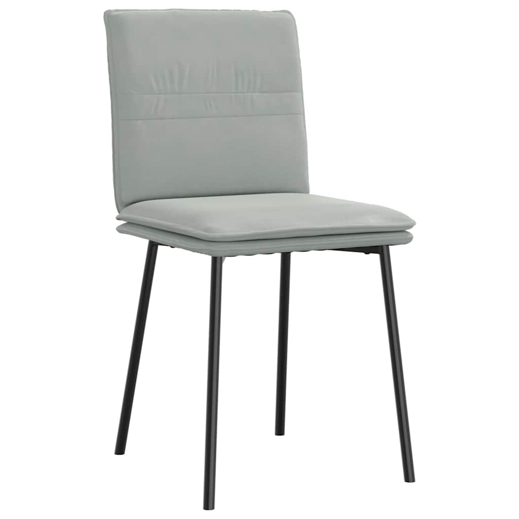 spisebordsstole 4 stk. velour lysegrå