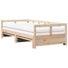 daybed med udtræk og madrasser 90x190 cm massivt fyrretræ