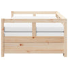 daybed med udtræk og madrasser 90x190 cm massivt fyrretræ