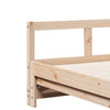 daybed med udtræk og madrasser 90x190 cm massivt fyrretræ
