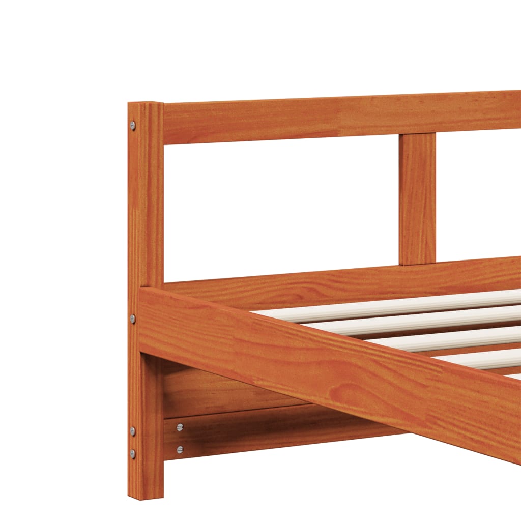 daybed med madras 80x200 cm massivt fyrretræ gyldenbrun