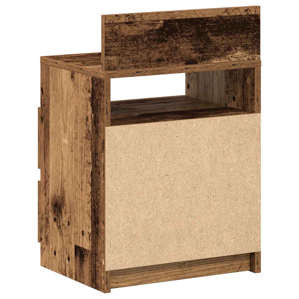 sengeborde 2 stk. med 2 skuffer 40x33x60 cm antikt træ - Flotthjem