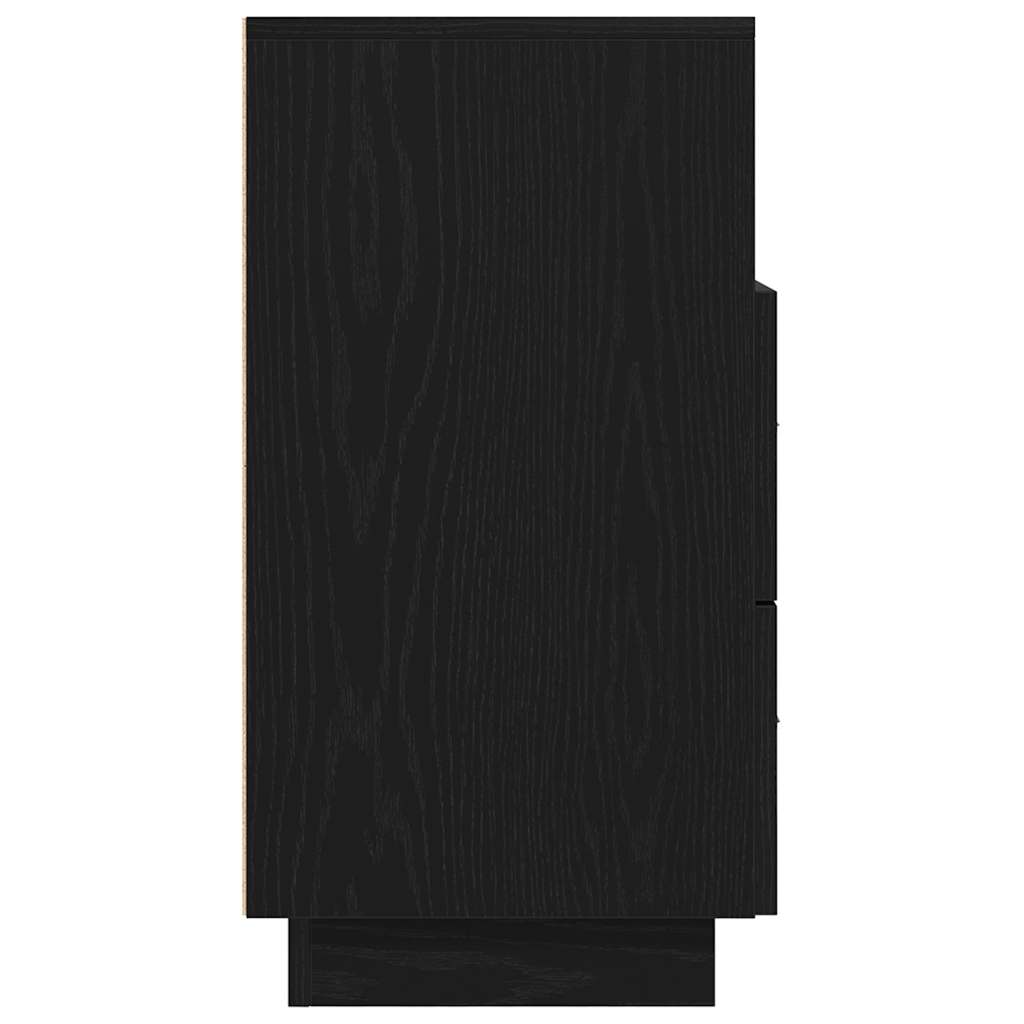 sengebord med 2 skuffer 36x36x68 cm sort - Flotthjem