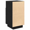 sengebord med 2 skuffer 36x36x68 cm sort - Flotthjem