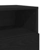 sengebord med 2 skuffer 36x36x68 cm sort - Flotthjem