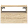 væghængte sengeborde 2 stk. 45x26x28,5 cm sonoma-eg - Flotthjem