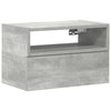 væghængt sengebord 45x26x28,5 cm betongrå - Flotthjem