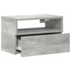 væghængt sengebord 45x26x28,5 cm betongrå - Flotthjem