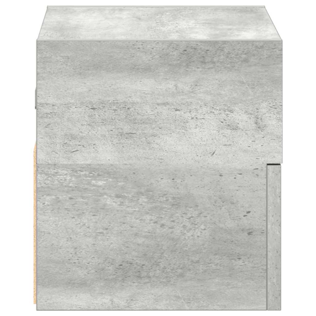 væghængt sengebord 45x26x28,5 cm betongrå - Flotthjem