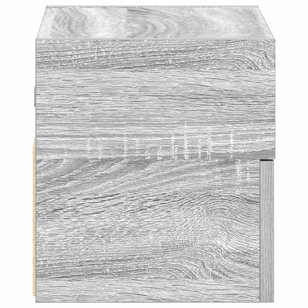 væghængt sengebord 45x26x28,5 cm grå sonoma-eg - Flotthjem