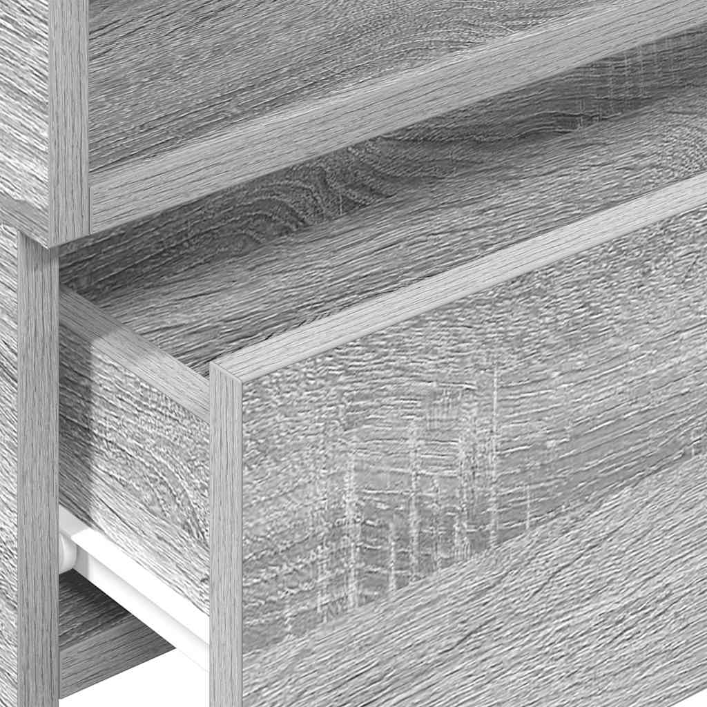 væghængt sengebord 45x26x28,5 cm grå sonoma-eg - Flotthjem