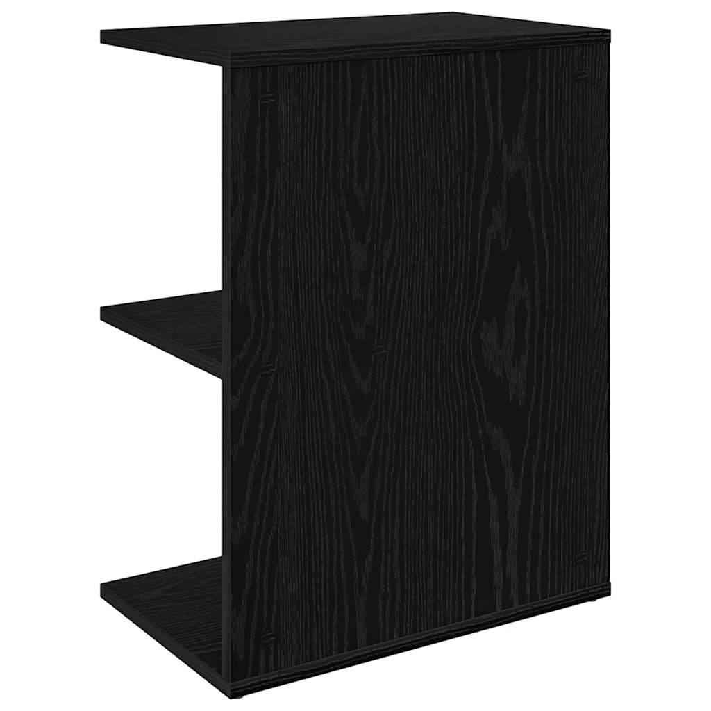 sengebord 46,5x29x61 cm konstrueret træ sort-eg - Flotthjem