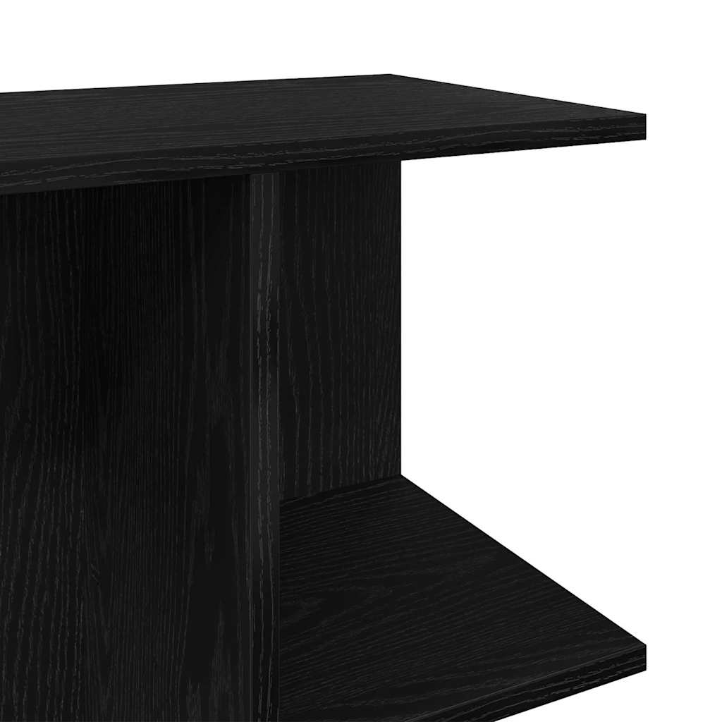 sengebord 46,5x29x61 cm konstrueret træ sort-eg - Flotthjem