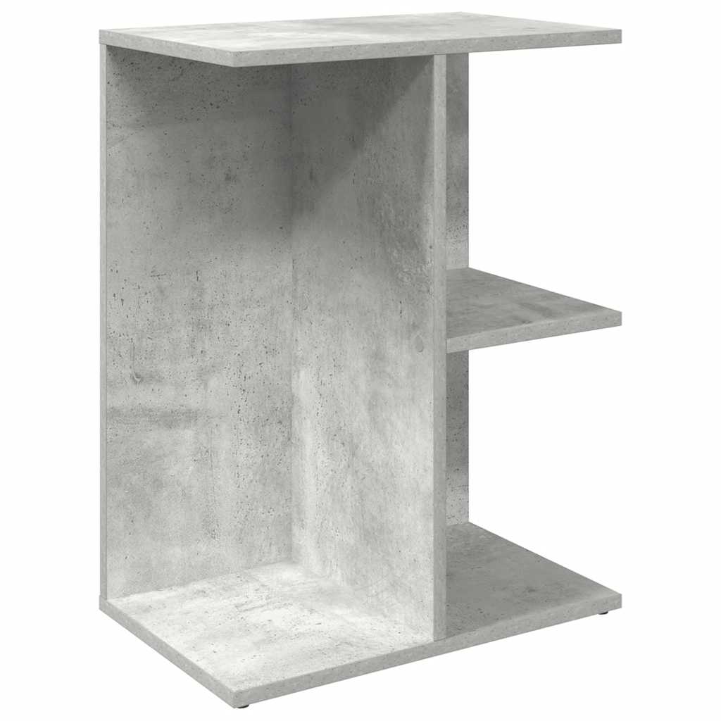 sengebord 46,5x29x61 cm konstrueret træ betongrå - Flotthjem