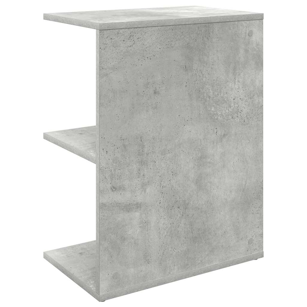 sengebord 46,5x29x61 cm konstrueret træ betongrå - Flotthjem