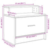 sengebord med skuffe 51x31x47 cm hvid - Flotthjem