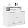 sengebord med skuffe 51x31x47 cm hvid - Flotthjem