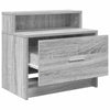 sengeborde med skuffe 2 stk. 51x31x47 cm grå sonoma-eg - Flotthjem