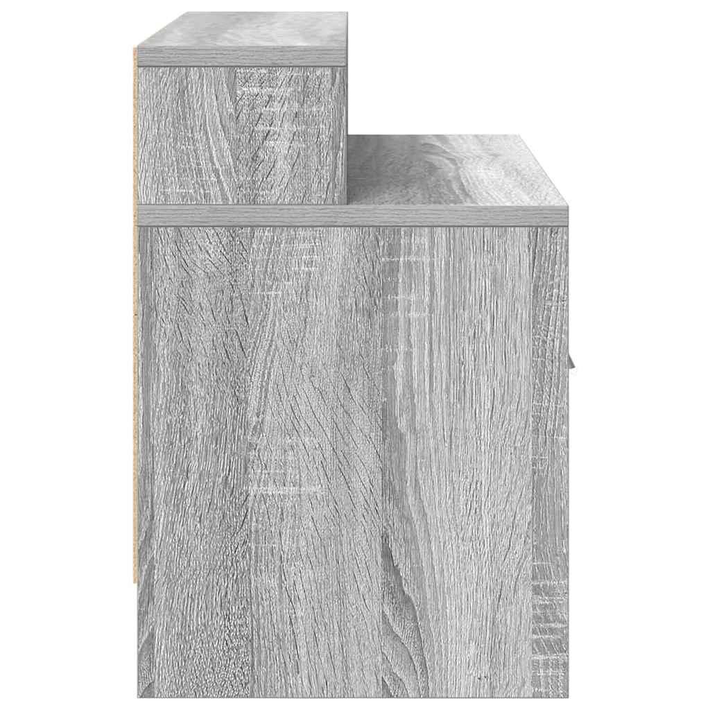 sengeborde med skuffe 2 stk. 51x31x47 cm grå sonoma-eg - Flotthjem