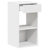 sengeborde med skuffe 2 stk. 35x34x66,5 cm hvid - Flotthjem