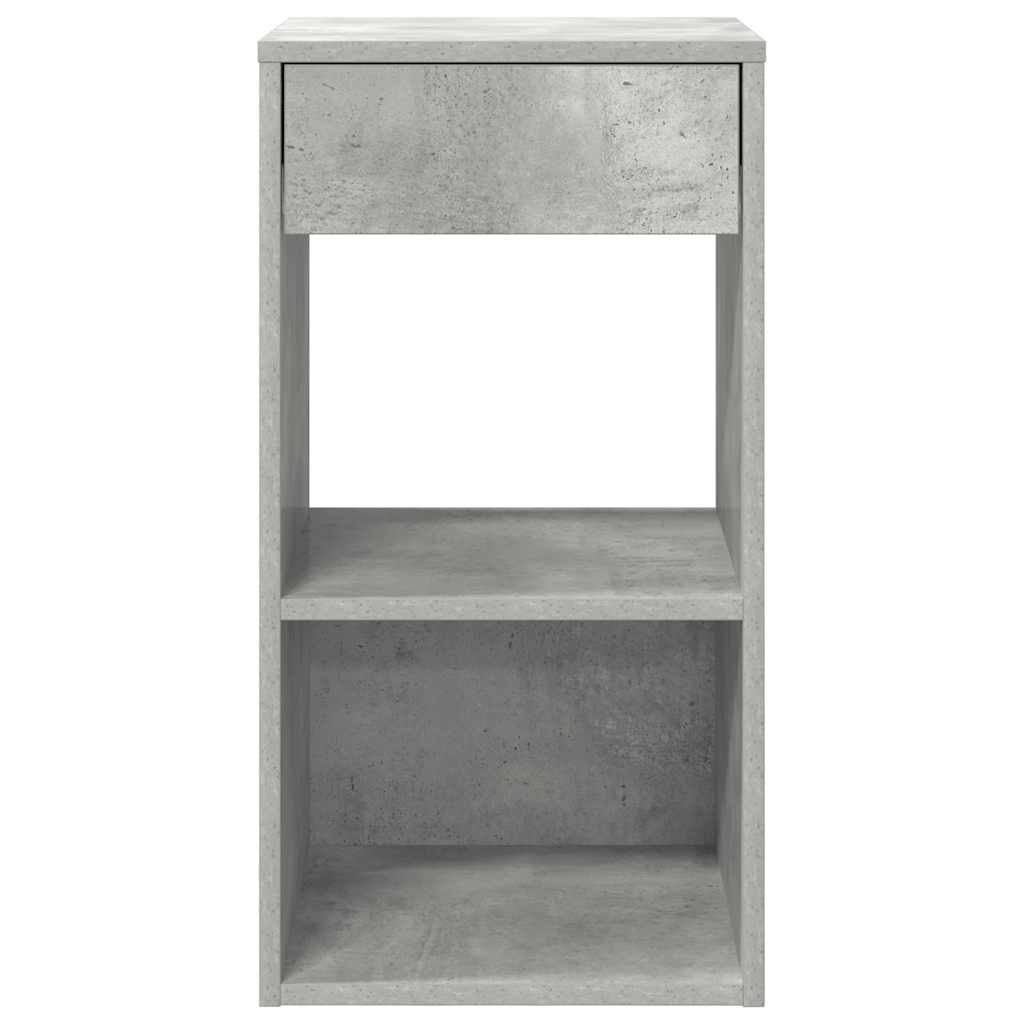 sengebord med skuffe 35x34x66,5 cm betongrå - Flotthjem