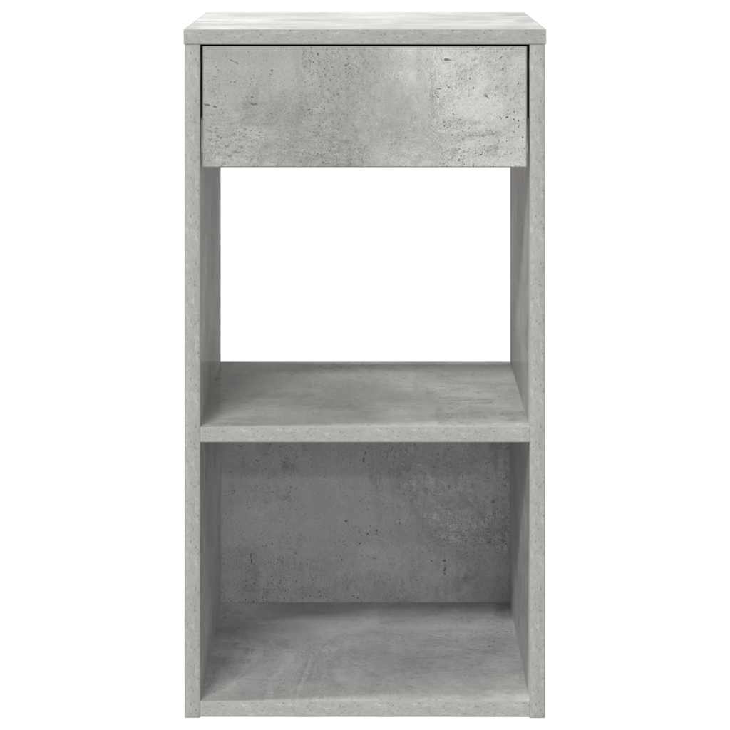 sengeborde med skuffe 2 stk. 35x34x66,5 cm betongrå - Flotthjem