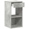 sengeborde med skuffe 2 stk. 35x34x66,5 cm betongrå - Flotthjem