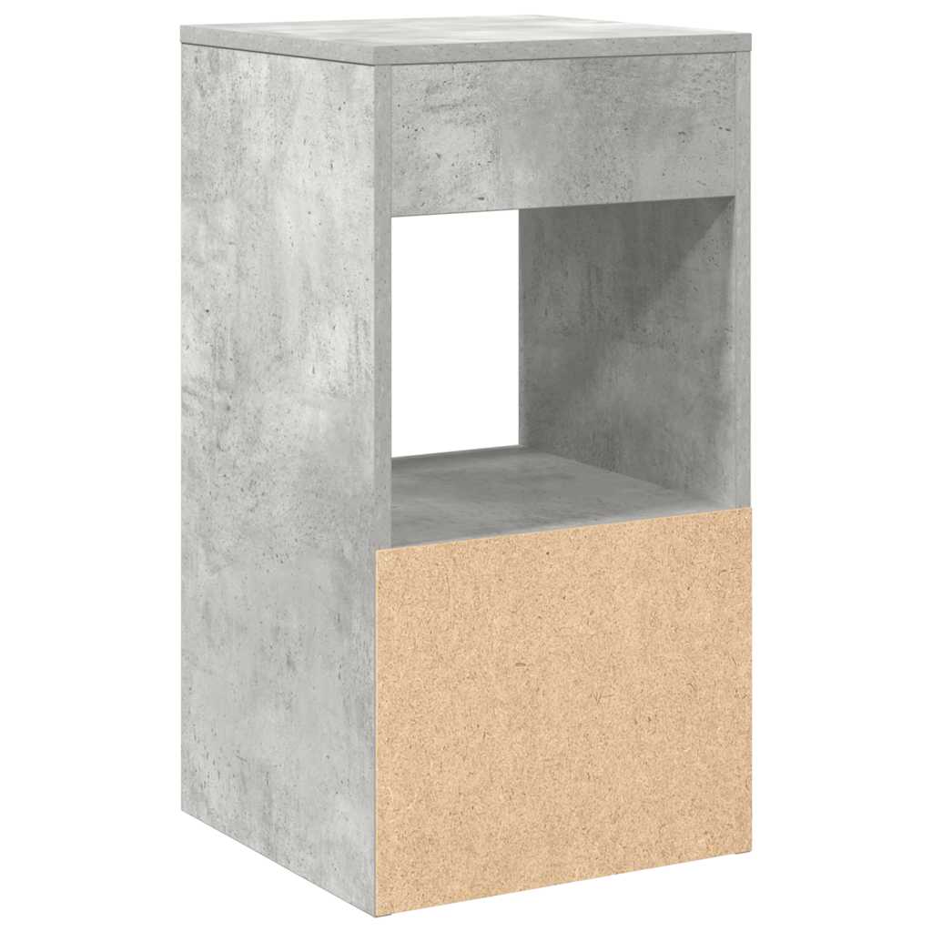 sengeborde med skuffe 2 stk. 35x34x66,5 cm betongrå - Flotthjem