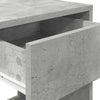 sengeborde med skuffe 2 stk. 35x34x66,5 cm betongrå - Flotthjem