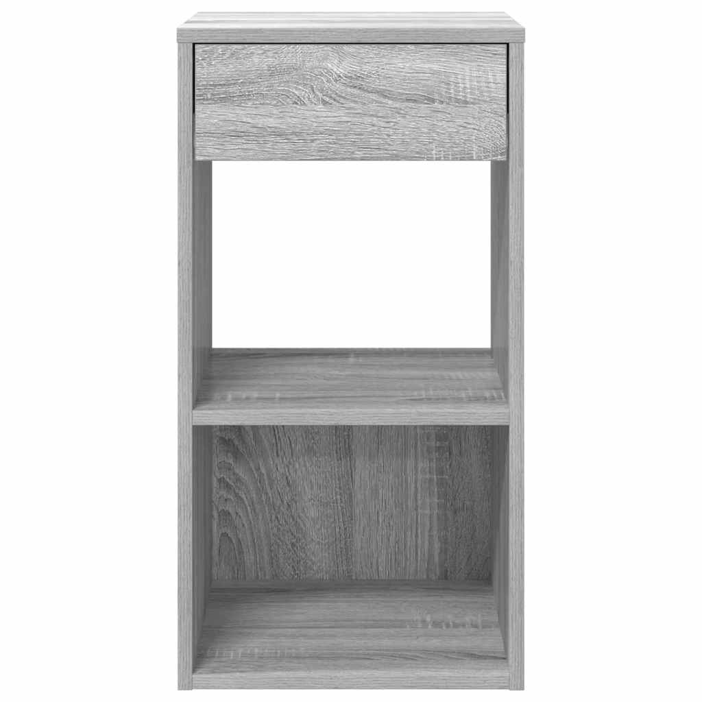 sengebord med skuffe 35x34x66,5 cm grå sonoma-eg - Flotthjem