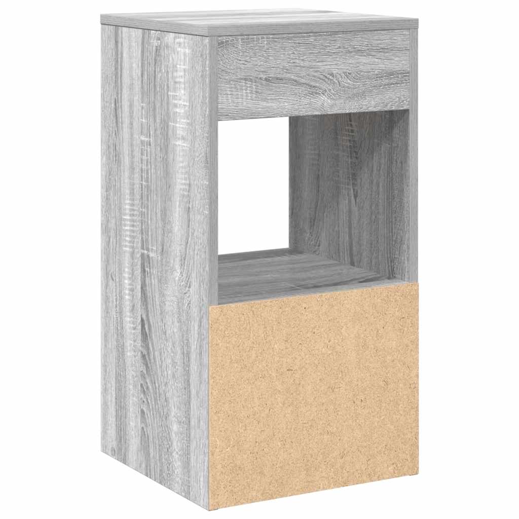 sengebord med skuffe 35x34x66,5 cm grå sonoma-eg - Flotthjem