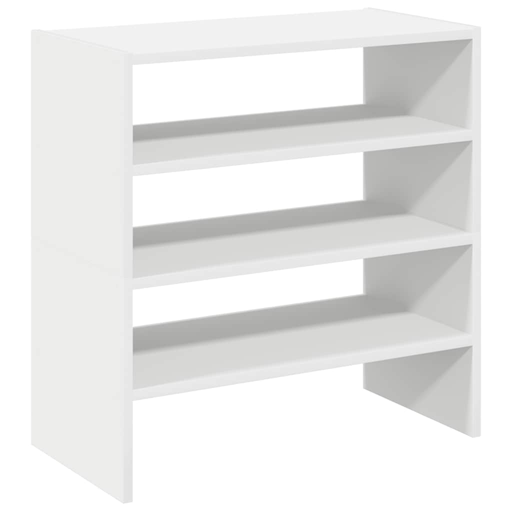 skostativer stabelbare 2 stk. 60x30x30,5 cm hvid