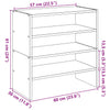 skostativer stabelbare 2 stk. 60x30x30,5 cm hvid