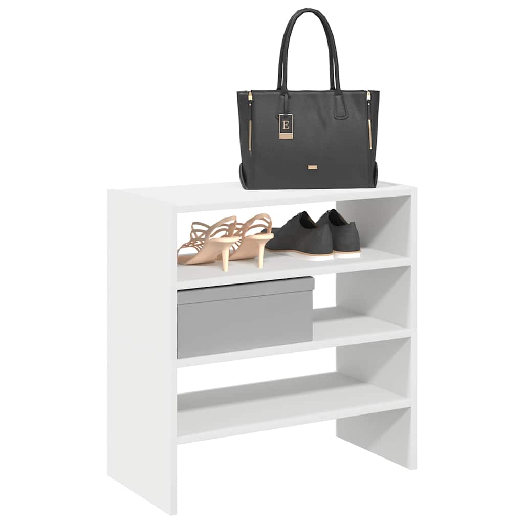 skostativer stabelbare 2 stk. 60x30x30,5 cm hvid