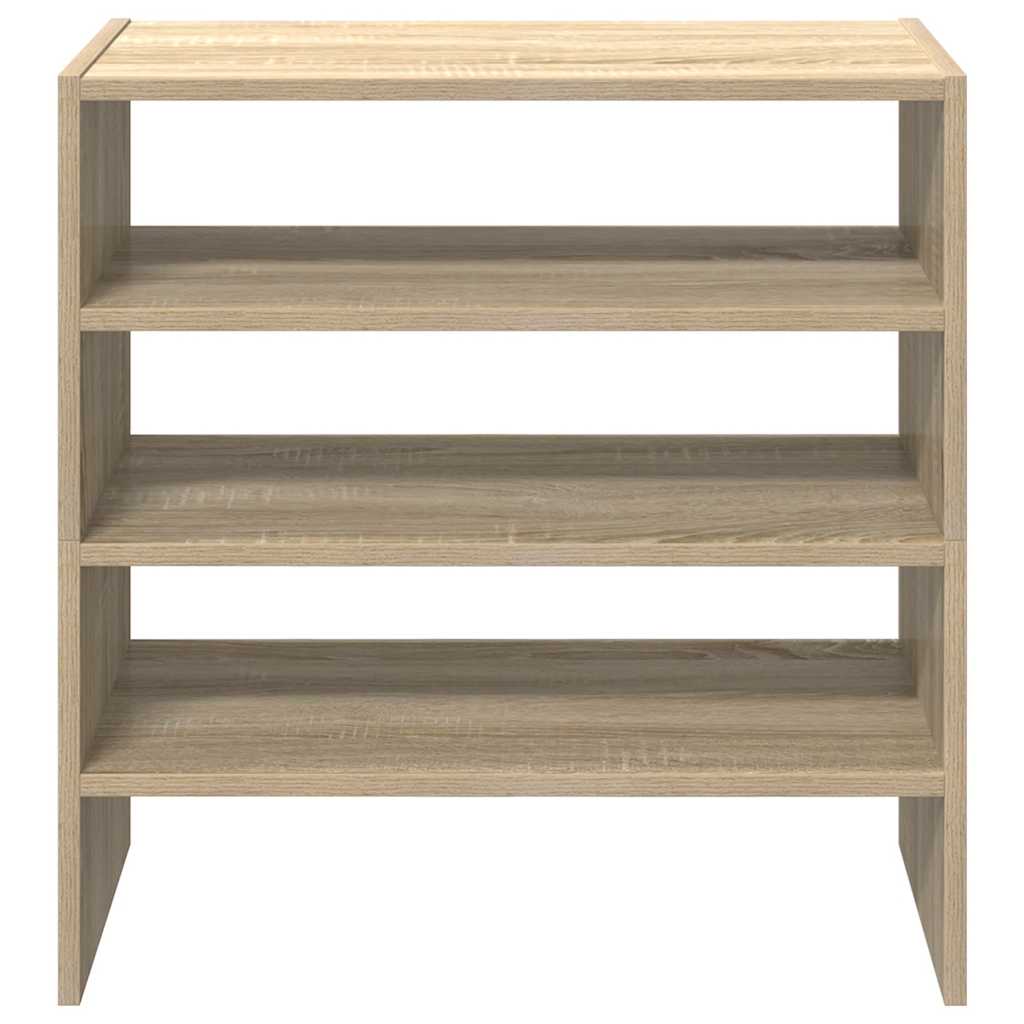 skostativer stabelbare 2 stk. 60x30x30,5 cm sonoma-eg