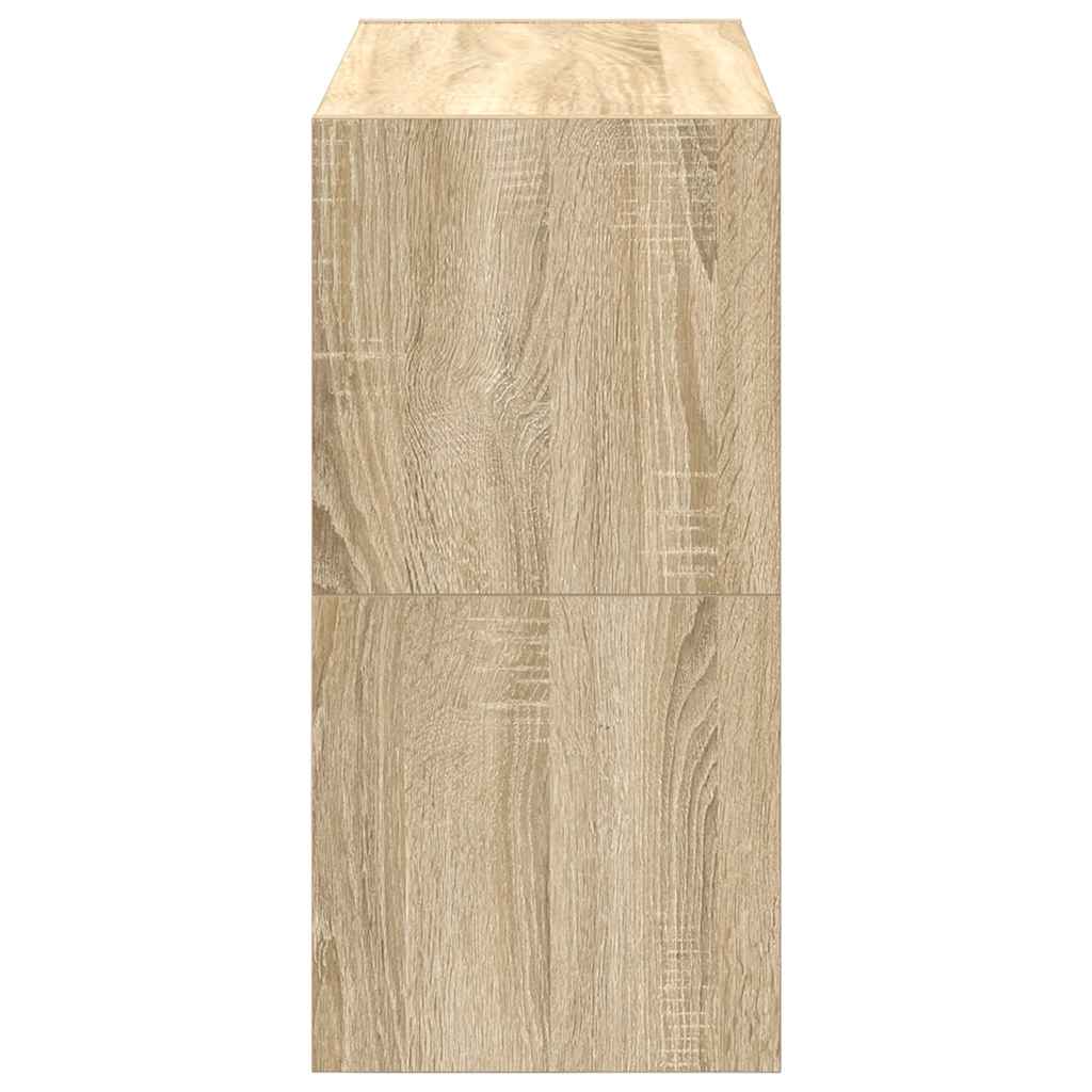 skostativer stabelbare 2 stk. 60x30x30,5 cm sonoma-eg