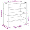 skostativer stabelbare 2 stk. 60x30x30,5 cm sonoma-eg
