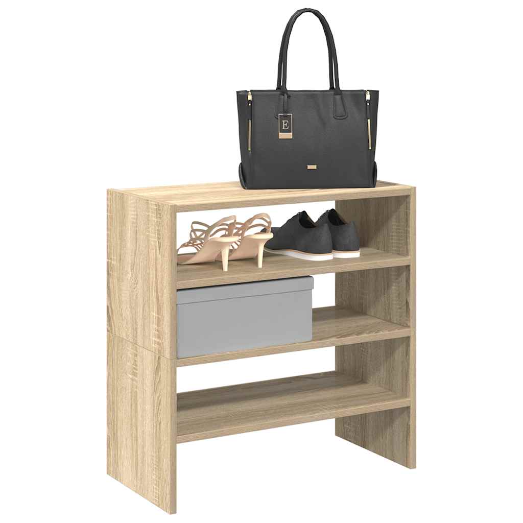skostativer stabelbare 2 stk. 60x30x30,5 cm sonoma-eg