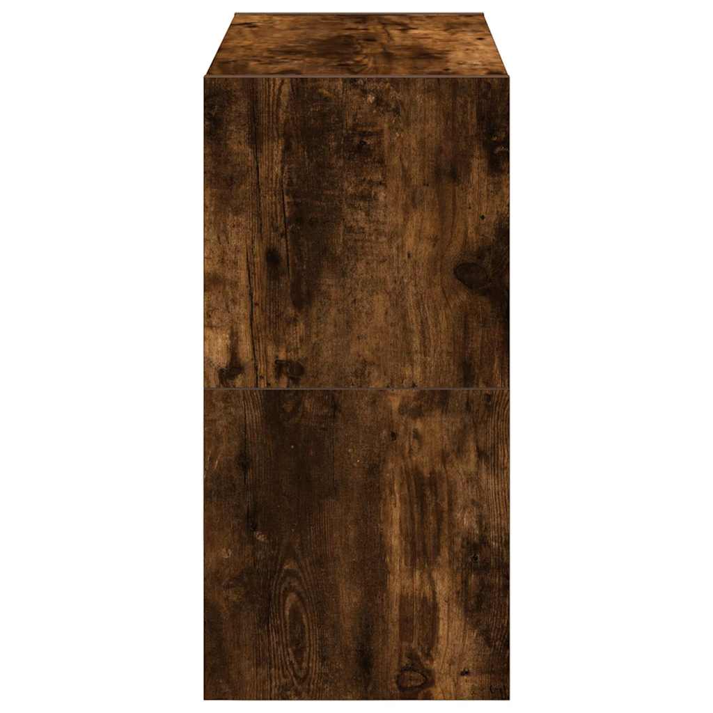 skostativer stabelbare 2 stk. 60x30x30,5 cm røget egetræsfarve