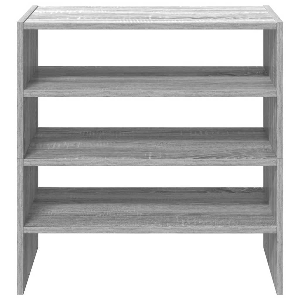 skostativer stabelbare 2 stk. 60x30x30,5 cm grå sonoma-eg