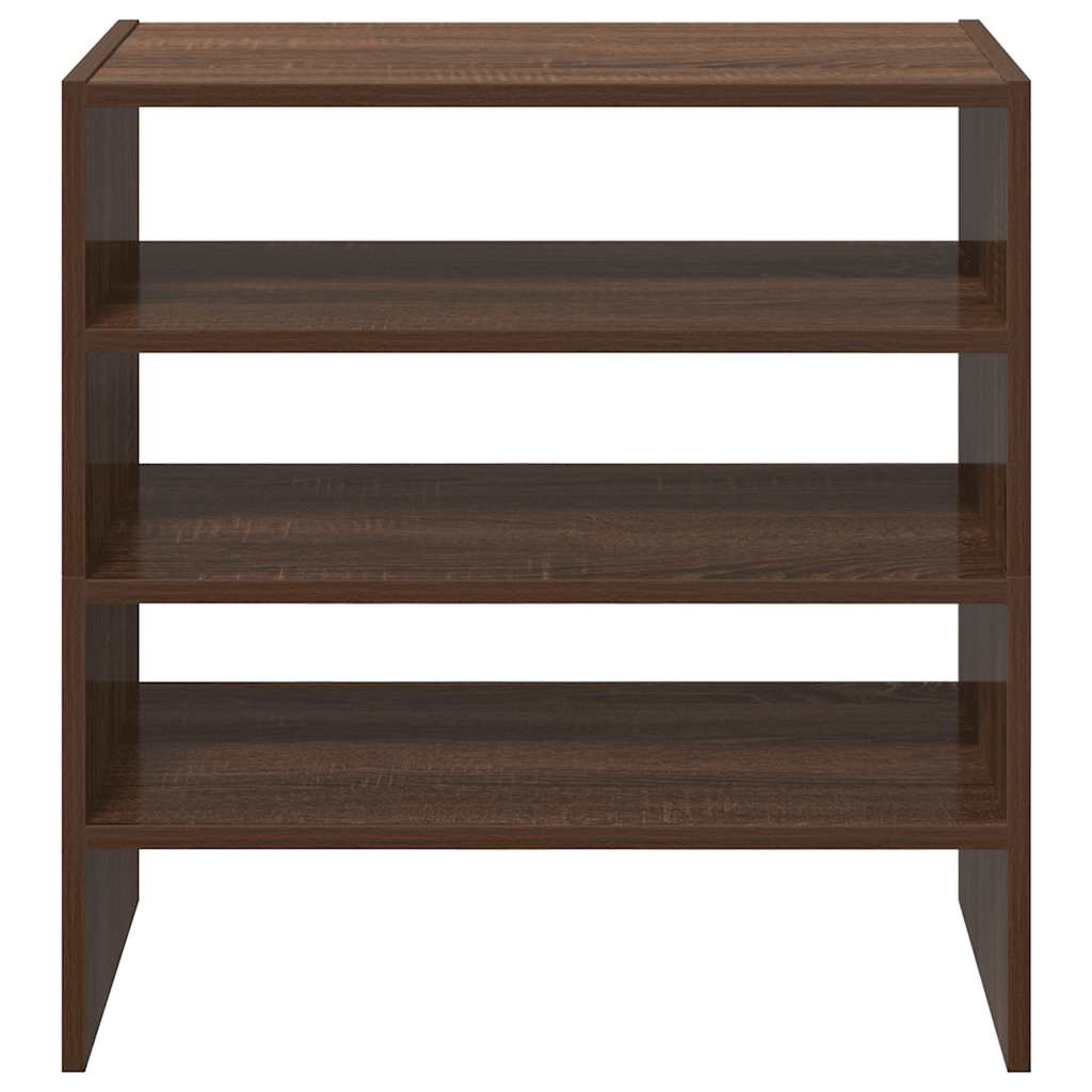 skostativer stabelbare 2 stk. 60x30x30,5 cm brun egetræsfarve