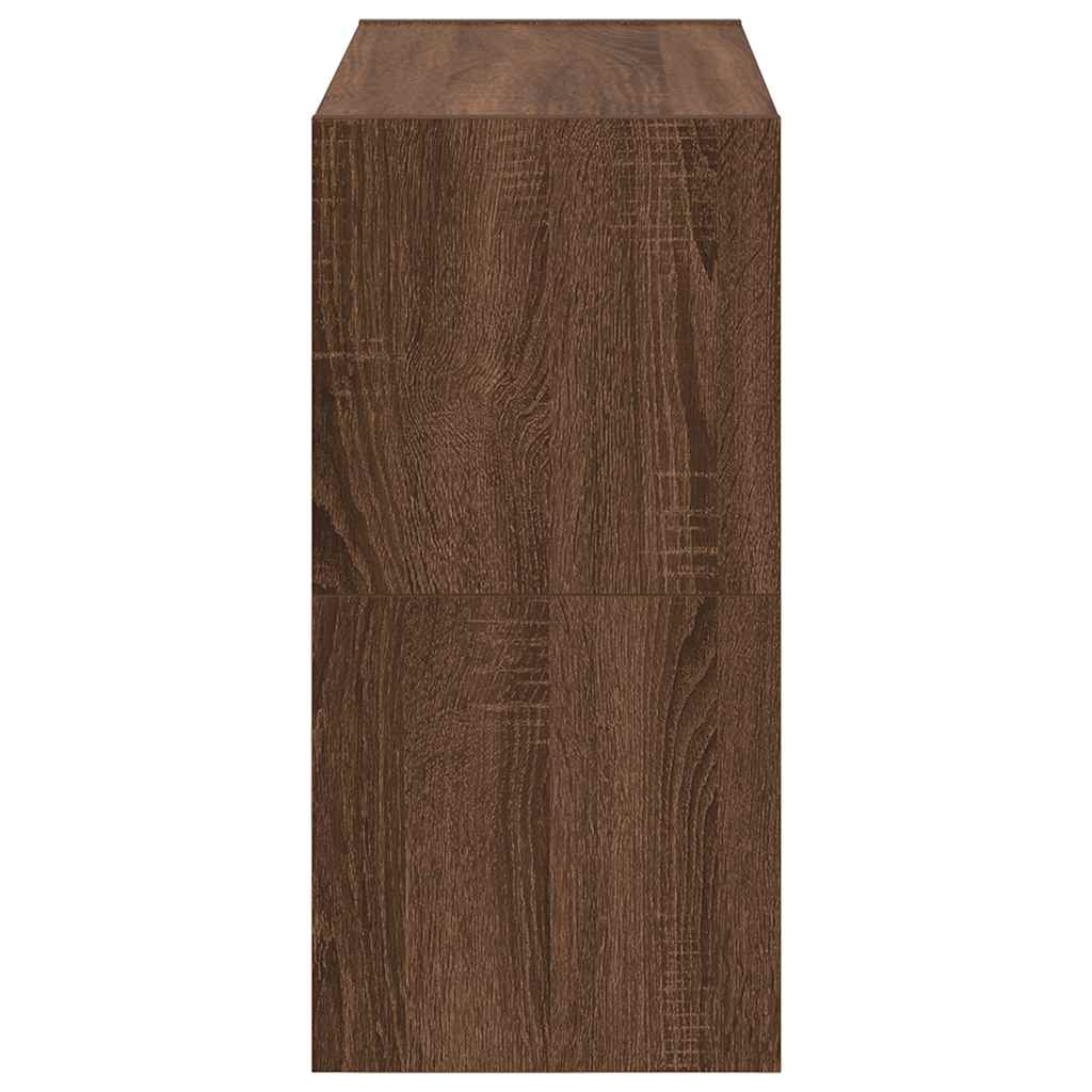 skostativer stabelbare 2 stk. 60x30x30,5 cm brun egetræsfarve