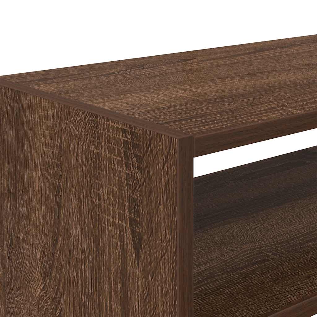 skostativer stabelbare 2 stk. 60x30x30,5 cm brun egetræsfarve
