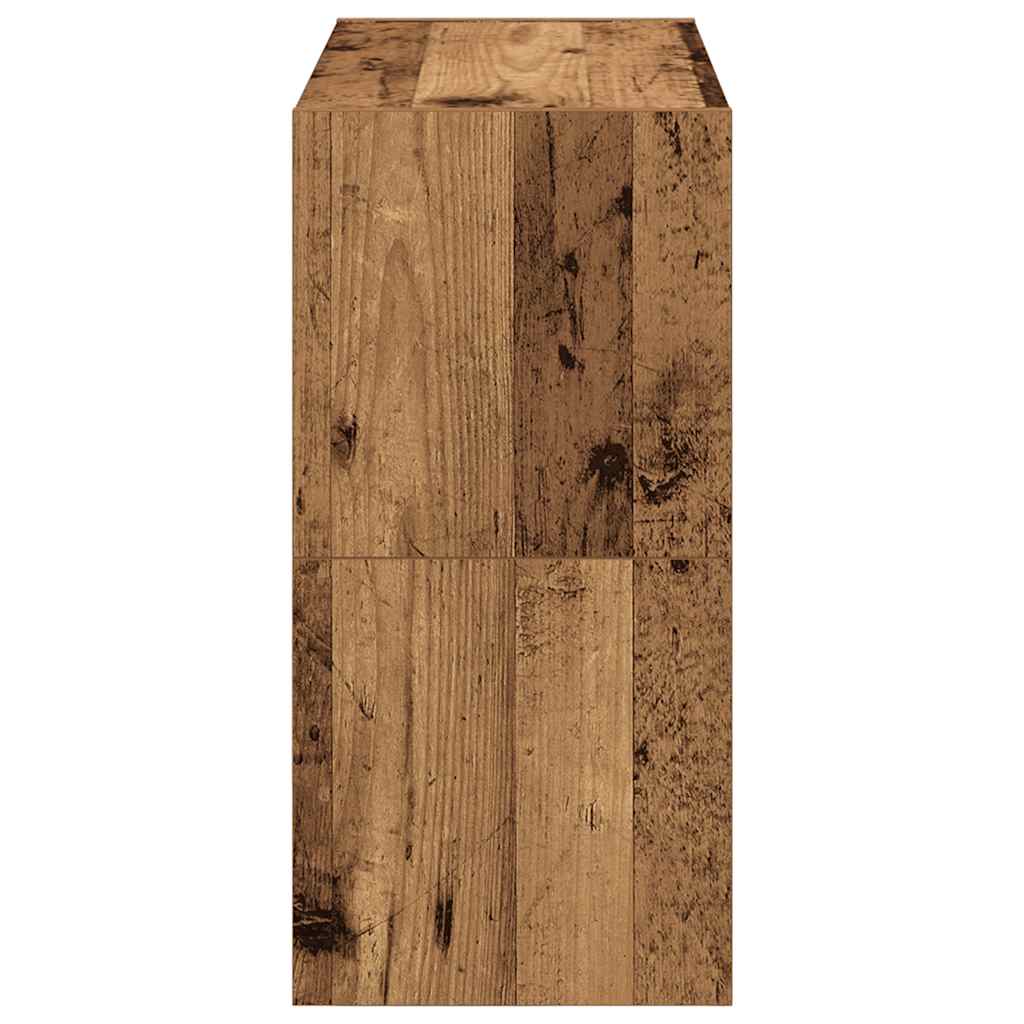 skostativer stabelbare 2 stk. 60x30x30,5 cm antikt træ