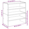 skostativer stabelbare 2 stk. 60x30x30,5 cm antikt træ