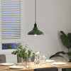 pendellampe højdejusterbar E27 Ø 31 cm metal glans grøn