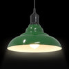 pendellampe højdejusterbar E27 Ø 31 cm metal glans grøn